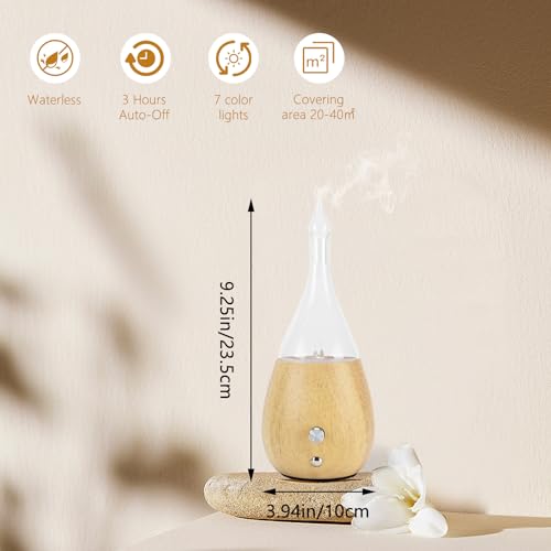Lychee Essential Oil Diffuser Humidifiers, 7 Colors Light Setting, Quiet Diffuser, Small Aromatherapy Diffuser with Wood G...