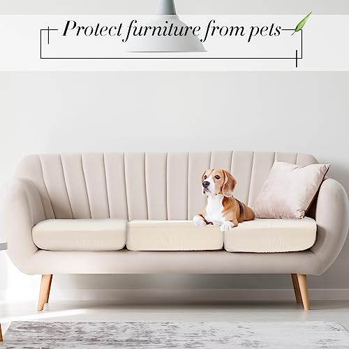 Newwiee 12 Pcs Stretch Cushion Covers Replacement Waterproof Sofa Couch Cushion Covers Washable Individual Couch Slipcover...