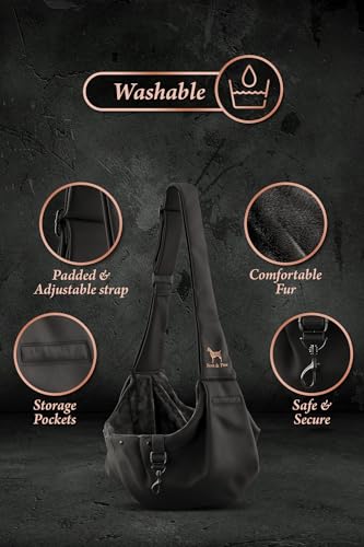 Noah & Paw Dog Sling Carrier for Small Dogs 5-18lb, Dog Sling for Small Dogs and Cats, Dog Carrier with Adjustable Padded ...