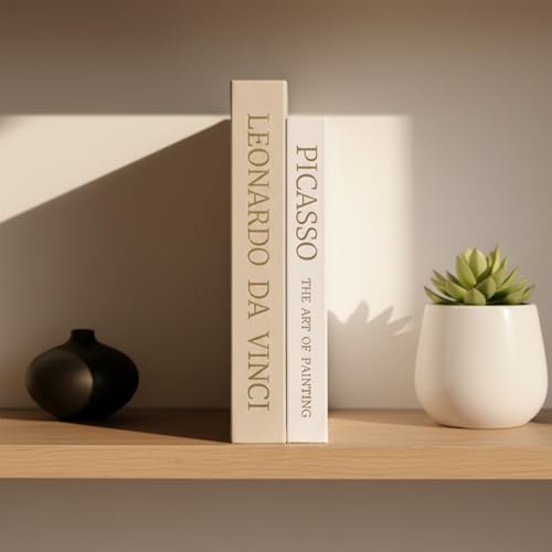 Decorative Books with Picture Frame Set - Set of 2 Decorative Books for Home Decor - Linen Faux/Fake Book for Coffee Tabl...