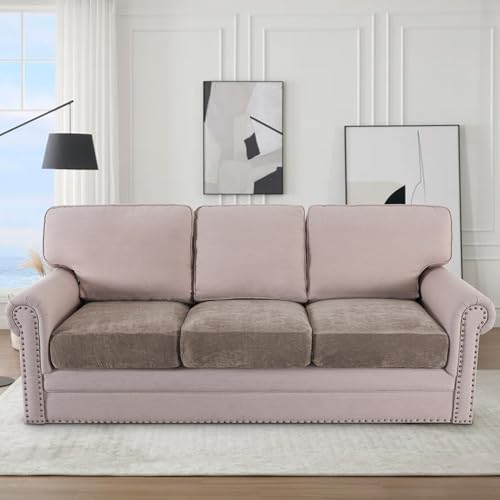 H.VERSAILTEX Stretch Mixed-Color Chenille Couch Cushion Cover Soft Sofa Covers Individual Seat Couch Slipcover Sets Furnit...