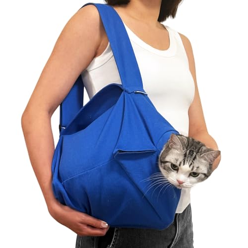 Amkune [Cozy Travel] Cat Carrier Pouch, Soft Cat Carrier for Small Cats, Kitten Carrying Bag, Restraint Bag for Nail Trimm...