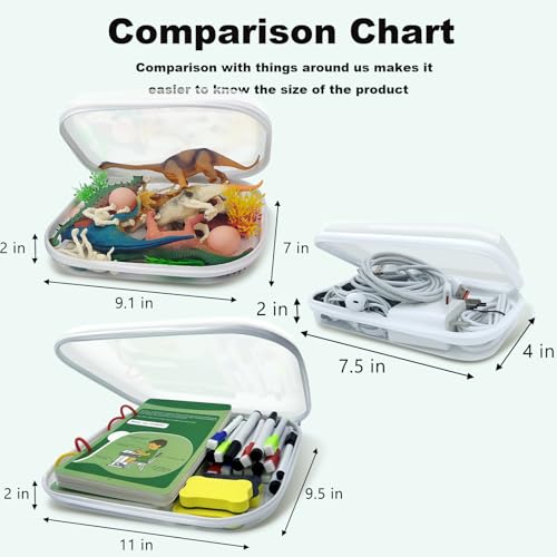 Clear Hard Shell Zipper Case,6PCS Transparent Clear Zipper Pouches,Hard Side Plastic Case Set,Portable Travel Storage Orga...