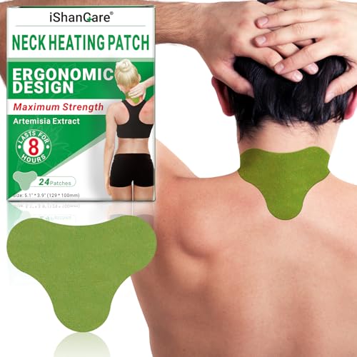 ishancare Neck Patches - 24 Count Warming Herbal Plaster Maximum Strength Heat Patches, 8 Hours Deep Heating Extra Strengt...