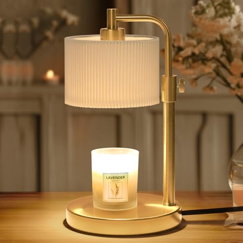 NITOWOLF Candle Warmer Lamp, Candle Lamp Warmer with Timer Adjustable Height Wax Warmer Lamp for Jar Candles, Birthday Gif...