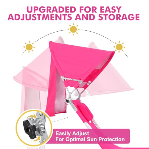 Backpack Beach Tanning Chair with Canopy Sun Shade & Face Hole, 6 Position Folding Lounge Sun Chair for Adults Outside Rea...