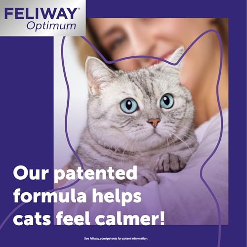 FELIWAY® Optimum 30 Day Cat Calming Plug In Pheromone Diffuser Starter Kit, 48ml - Helps Reduce Common Signs of Stress in ...