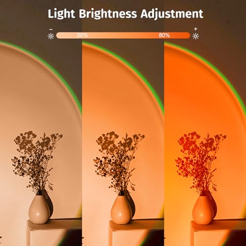 Neroupe Upgraded Sunset Lamp Projector with APP Control, Endless Color Changing Led Lamp Night Light, Mood Lighting Sunlig...