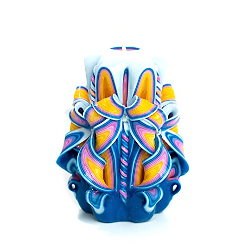 Carved Candle Artisan, Handcrafted Decorative Dipped, Home Decor, Fancy Unique Birthday Gift, New Year, Thanksgiving, Chri...