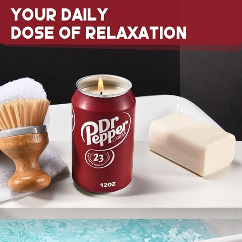 Doctor Pepper Candle - Smells Like the Real Soda - Cute Candles for Cool Gifts - Funny Candles for Any Occasion - Cute Thi...