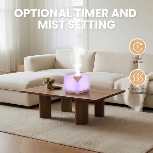 URPOWER Aromatherapy Essential Oil Diffuser Humidifier, 700ml Large Capacity Modern Ultrasonic Aroma Diffusers Running 20+...