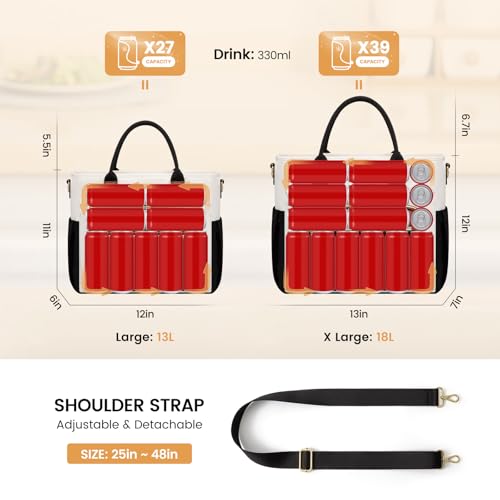 LOVEVOOK Insulated Lunch Bag Women,Wide Opening Adult Lunch Box Women,Large Leakproof Cooler Bag for Work Picnic Beach Fam...