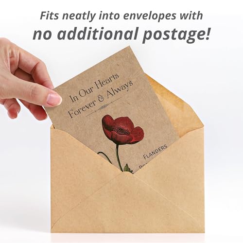 Bentley Seed Co. | Celebration of Life Funeral Favors for Guests | Non-GMO, Non-Coated Flanders Poppy Seed Packets in Our ...