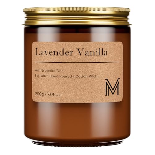 M&SENSE LavenderVanilla Scented Christmas Candle Gift, Aromatherapy Candle Set for Women, Soy Wax Candles Home Scented, Lo...