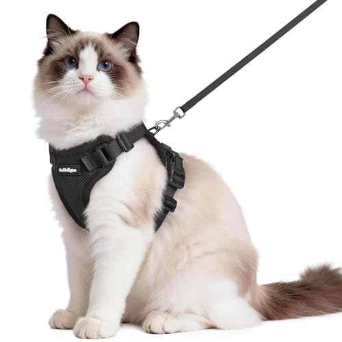rabbitgoo Cat Harness and Leash for Walking, Escape Proof Soft Adjustable Vest Harnesses for Cats, Easy Control Breathable...