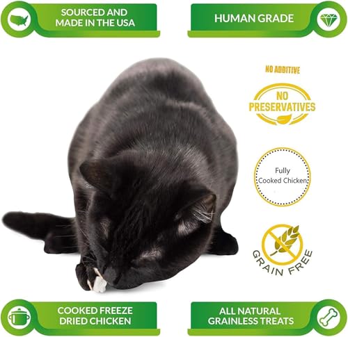 Life Essentials by Cat-Man-Doo Freeze Dried Chicken Dog & Cat Treats, Healthy Single Ingredient Training Treats for Dogs, ...