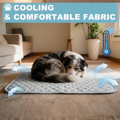 CHVOULTO Cooling Mat for Dogs: Premium Waterproof Dog Cooling Blanket, 5-Layer Materials Dog Cooling Mat, Washable Pet Coo...
