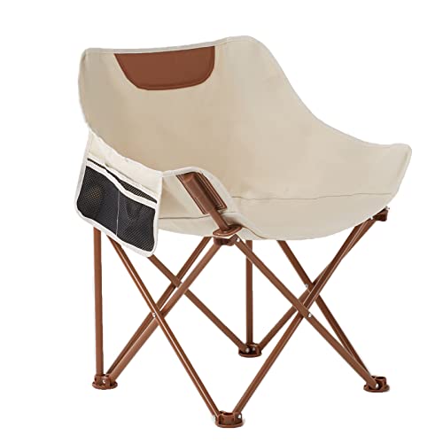 TOSAMC Portable Lightweight Camping Chair, Foldable Chair with Carry Bag and Side Pocket, Compact Outdoor Chair for Campin...