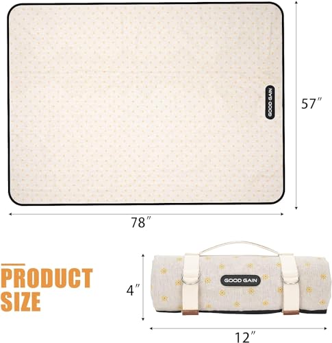 Picnic Outdoor Blankets Waterproof Large - Beach Mat Sand Free Foldable with Carry Strap | Portable Camping Blanket | Park...