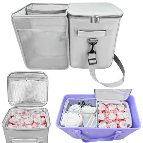 XYFuuee 2-in-1 Cooler Organizer Insert for X Large Bogg Bag Accessories, PEVA Portable Leak-Proof Ice Chest, Lightweight M...