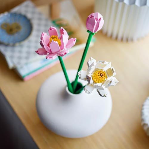 LEGO Lotus Flower - Building Toy for Kids, Girls & Boys, Ages 8+ - Artificial Lotus Flowers for Home Decor & Display - Cre...