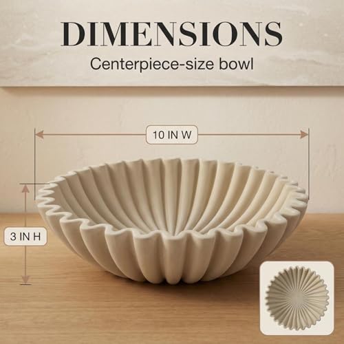 OAKOA Concrete Decorative Bowl - Organic Modern Home Decor Bowl - Decorative Objects - Cement Fruit Bowl - Modern Organic ...
