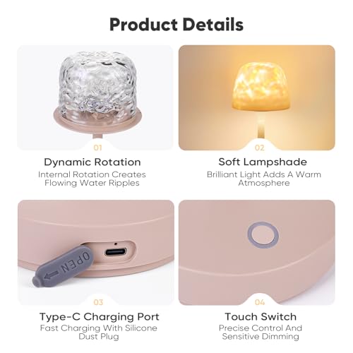 Bensbl Shower Lamp Waterproof with Remote and Touch Control, USB Rechargeable Night Light, 3 Color Temps 16 Modes, Portabl...