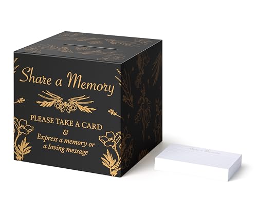 Share A Memory Card Box Set | 50 Memorial Cards for Celebration of Life, Funeral, Guest Book, Graduation, Retirement, Birt...