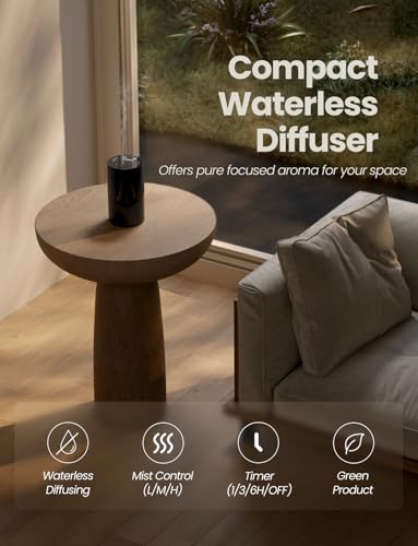 Waterless Essential Oil Diffuser Starter Kit with 30mL Hotel Fragrance Oil Inspired by Ritz-C., Battery Operated Mini Scen...