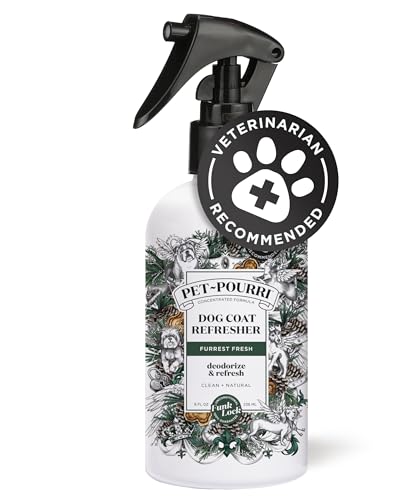 Poo-Pourri Furrest Fresh Dog Deodorizing Spray, 8 Fl Oz Grooming Perfume for Dog Coat, Pet Odor Neutralizer with Essential...