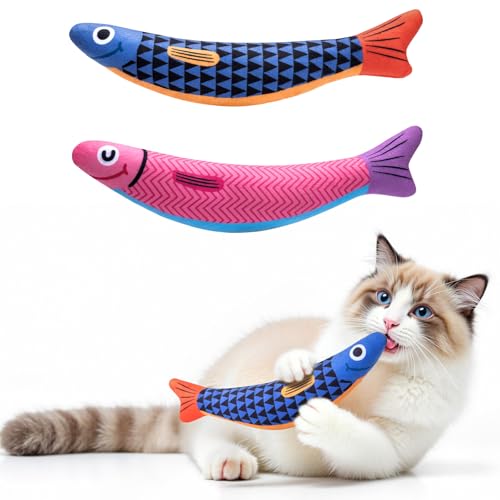 PetBusy Cat Toys with[5000mg A+Natural Catnip &Silvervine] [Baby Grade] Interactive Soft Chew Kicker Cat Toys for Indoor C...