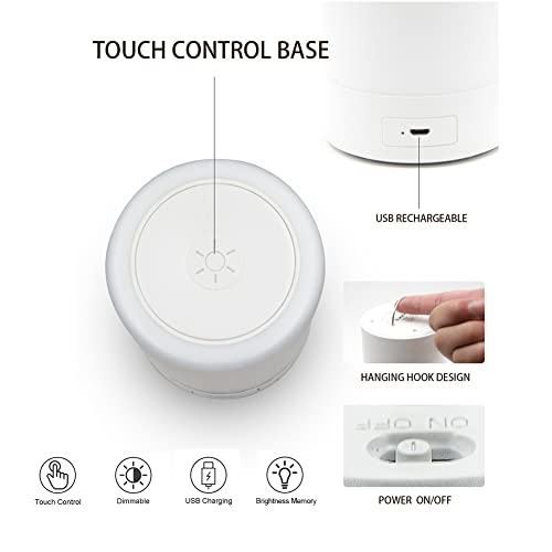 G Keni Nursery Night Light for Baby, Portable LED Touch Night Lamp for Kids and Adult, Breastfeeding, Sleep Aid, USB Recha...