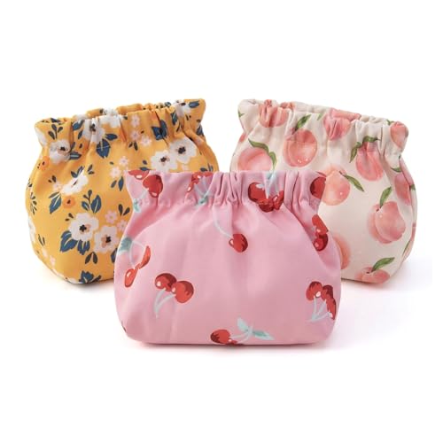 Mini Squeeze Coin Purse Bulk Set, Waterproof PU Leather Snap Pouch for Headphones, Jewelry, Makeup, Portable Small Organiz...
