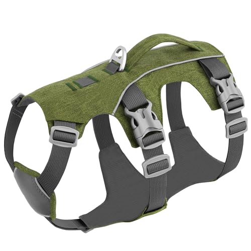 AKAILEA Escape Proof Dog Harness Medium Sized Dog, Reflective No Pull Dog Vest with Handle, Lightweight Full Body Pet Harn...