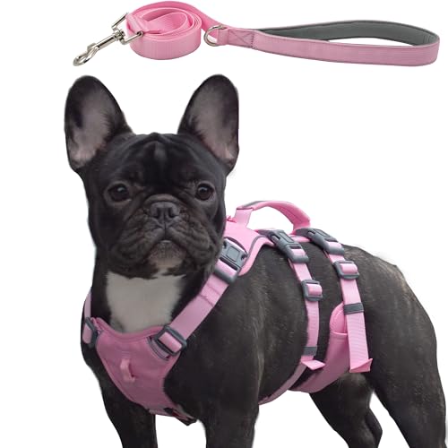Wuffley Escape Proof Dog Harness and Leash Set, Lightweight Dog Harness with Lift and Assist Handle, No Pull Reflective Pe...