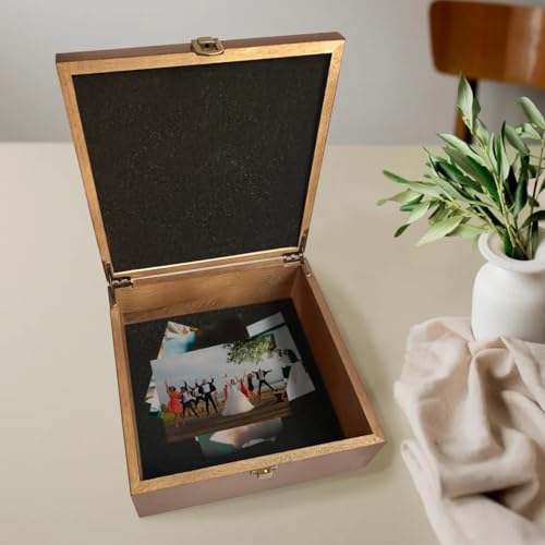 Krezy Case Personalised Engraved Wooden Keepsake Box, Wedding Memory Box, Personalized Keepsake Wood Box, Custom Wedding G...