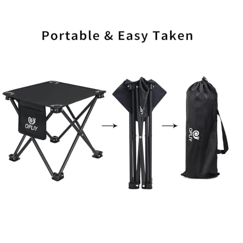 Opliy Camping Stool 2 Pack,13 Inch Portable Folding Stool for Outdoor Gardening and Beach Hiking Fishing,Foot Stool with C...