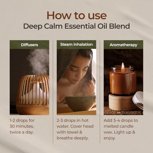 Gya Labs Deep Calm Essential Oil Blend for Relaxation & Emotional Balance - 0.34 fl oz - Calm Aromatherapy Oils for Diffus...