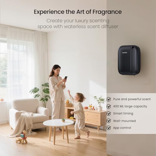 Waterless Essential Oil Diffuser,(2 * 50ml Fragrances Included) 3000 Sq.Ft Coverage 400ml Capacity Hotel Scent Diffuser,Co...