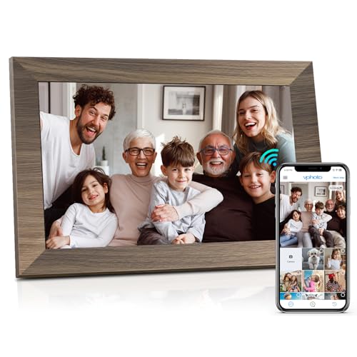 Canupdog 10.1 WiFi Digital Picture Frame, IPS Touch Screen Smart Cloud Digital Photo Frame with 16GB Storage, Wall Mountab...