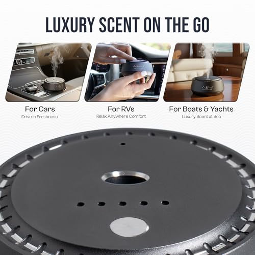 Smart Car Diffuser with 20ML Scent Oil Included - Car Air Freshener - Aromatherapy Diffuser - Portable, Compact, Cordless ...