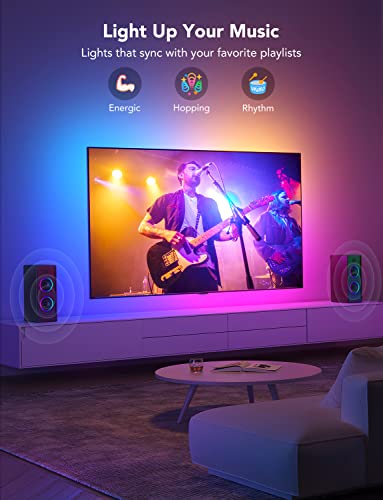 Govee TV LED Backlight, RGBIC Smart LED Strip Lights for 55-65 Inch TVs, Bluetooth and Wi-Fi APP Control, Works with Alexa...