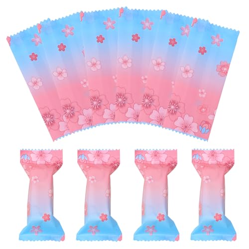 PENTA ANGEL Nougats Candy Bags 400Pcs Clear Plastic Caramels Gift Candy Wrappers Packing Bags Pouch for Christmas Theme Pa...