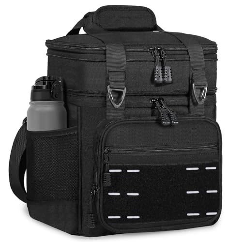 Lunch Box Cooler Bag - Tactical Insulated Lunchbox for Men - Large Soft Expandable Lunch Pail for Adults Work Outdoor Shif...