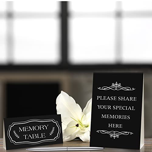 Yinder 54 Pcs Share a Memory Card Box for Celebration of Life Gift Ideas 50 Memorial Cards 2 Memory Signs 1 Silver Signatu...