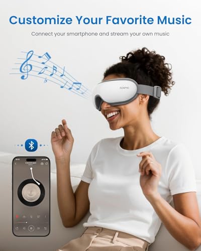 RENPHO Eye Massager with Heat, Mothers Day Birthday Gifts for Mom Women Men Her, FSA Eligible HSA Eye Mask for Migraine Re...