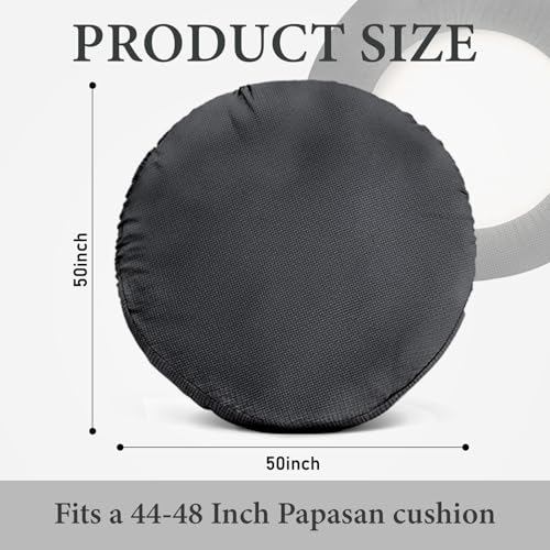 Wibeelee Papasan Chair Cushion Cover, Soft Plush Fleece Slipcover Only, Removable & Machine Washable with Adjustable Desig...