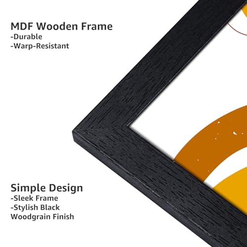 Giftgarden 8x10 Picture Frames Set of 15, Black Wooden Photo Frame for Wall or Tabletop Display, Engineered Wood with Shat...