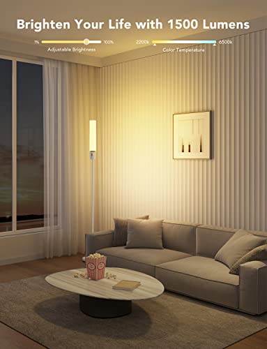Govee RGBIC Cylinder Floor Lamp, LED Corner Floor Lamp with Wi-Fi App Control, Smart Lamp with 64+ Scenes, DIY Mode, Music...