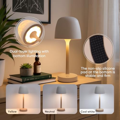 Bensbl Shower Lamp Waterproof with Remote and Touch Control, USB Rechargeable Night Light, 3 Color Temps 16 Modes, Portabl...